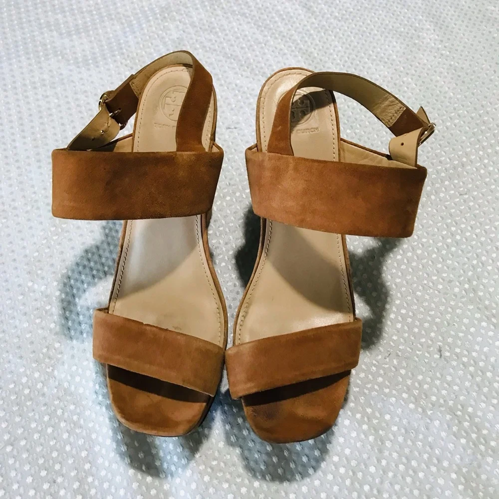 Tory Burch suede wedges